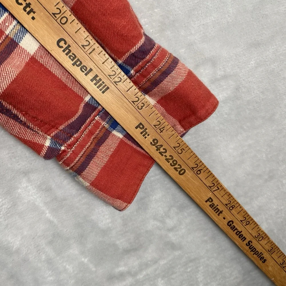 Flint and Tinder Shirt Mens Small Flannel Button Down Huckberry Plaid Cotton
